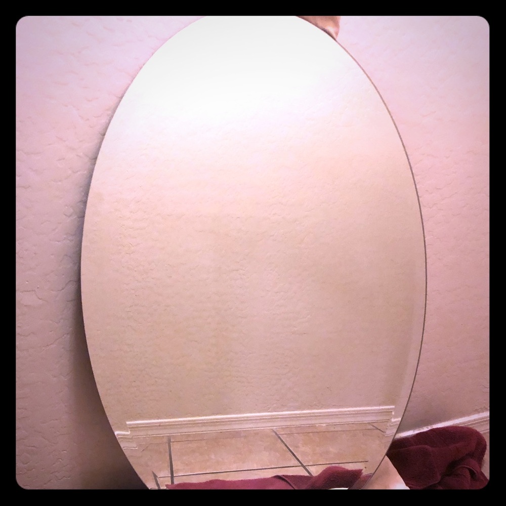 Large Oval Mirror | Beveled Edge